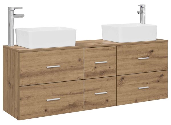 Sada koupelnových skříněk 3 ks Dub artisan 53 x 34,5 x 63 cm 3405866