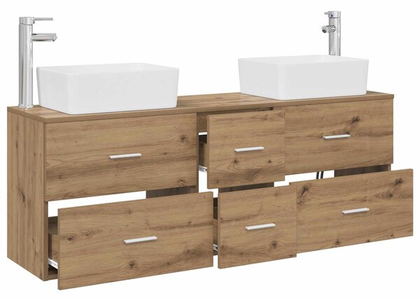 Sada koupelnových skříněk 3 ks Dub artisan 53 x 34,5 x 63 cm 3405866