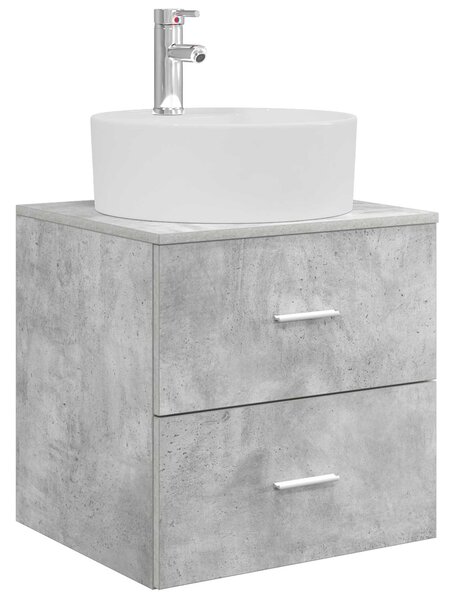 Sada koupelnových skříněk 3 ks Betonově šedá 129 x 44,5 x 82 cm 3405878
