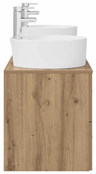 Sada koupelnových skříněk 3 ks Dub artisan 161.5 x 44.5 x 82 cm 3405874