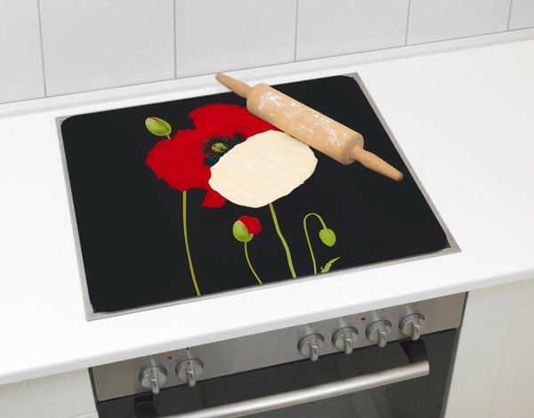 Kryt na zeď u sporáku z tvrzeného skla 50x56 cm Poppy – Maximex