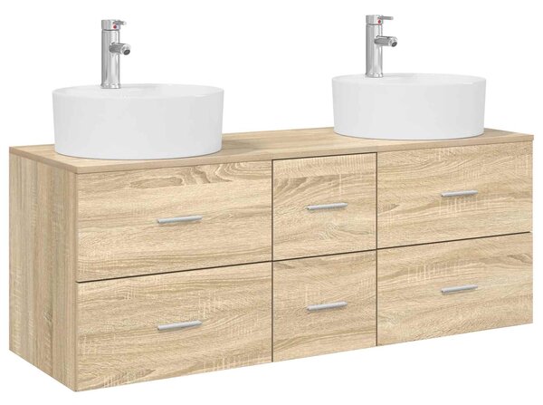 Sada koupelnového nábytku 3 ks Dub sonoma 129 x 44,5 x 80 cm 3405885