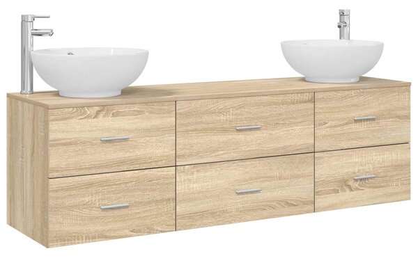 Sada koupelnového nábytku 3 ks Dub sonoma 49,5 x 44,5 x 65 cm 3405893