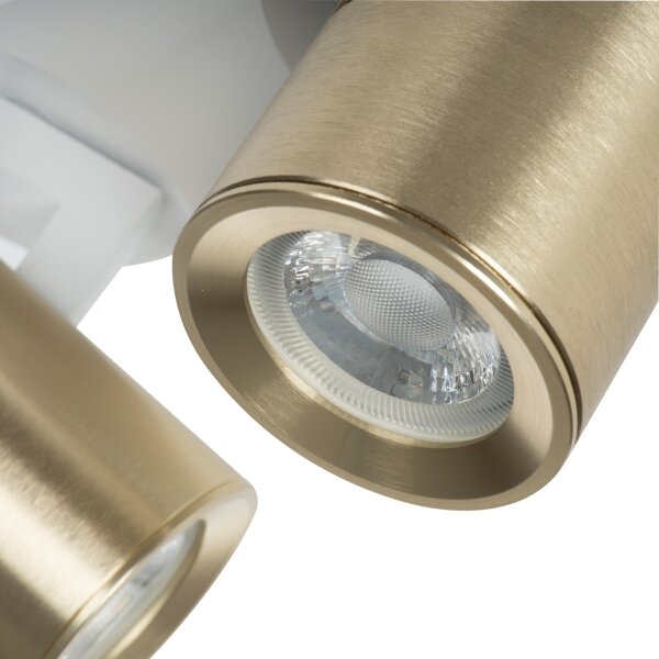 Kanlux 38967 - Bodové svítidlo LAURIN 3xGU10/10W/230V mosaz/bílá