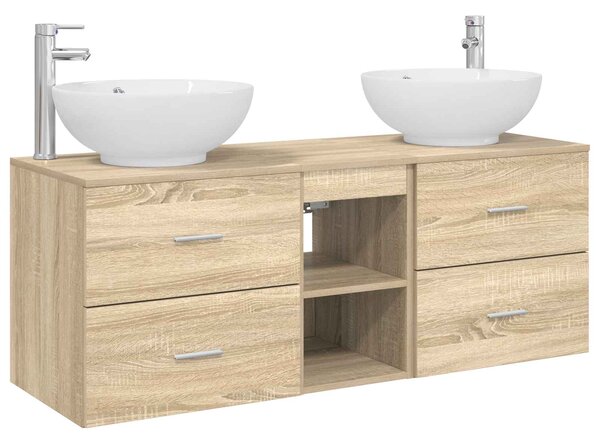 Sada koupelnového nábytku 3 ks Dub sonoma 129 x 44,5 x 80 cm 3405901