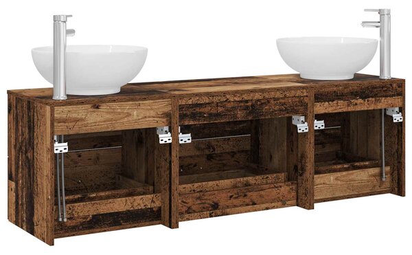 Sada koupelnového nábytku 3 ks Staré dřevo 49,5 x 44,5 x 65 cm 3405897