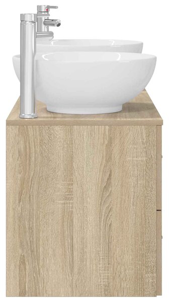 Sada koupelnového nábytku 3 ks Dub sonoma 129 x 44,5 x 80 cm 3405901