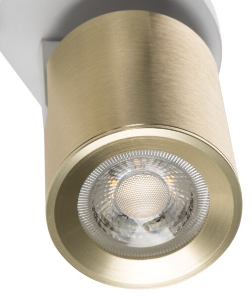 Kanlux 38966 - Bodové svítidlo LAURIN 3xGU10/10W/230V mosaz/bílá