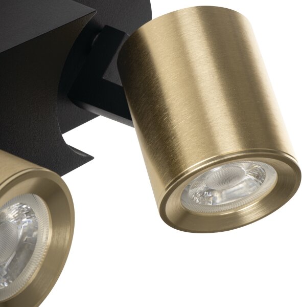 Kanlux 38961 - Bodové svítidlo LAURIN 2xGU10/10W/230V mosaz/černá