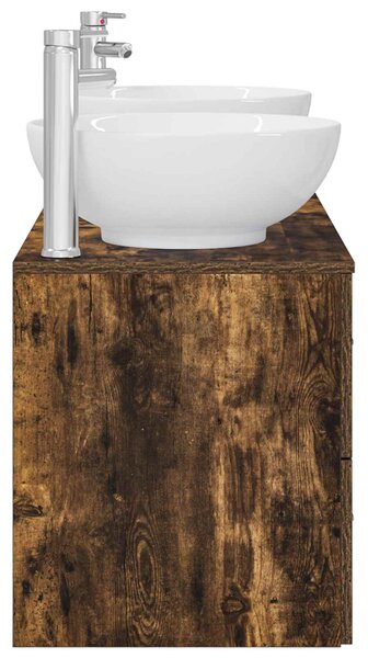 Sada koupelnového nábytku 3 ks Kouřový dub 129 x 44,5 x 80 cm 3405903