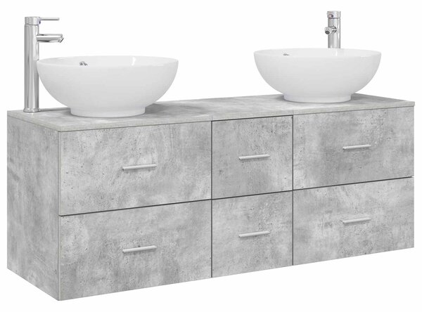 Sada koupelnového nábytku 3 ks Betonově šedá 129 x 44,5 x 80 cm 3405910