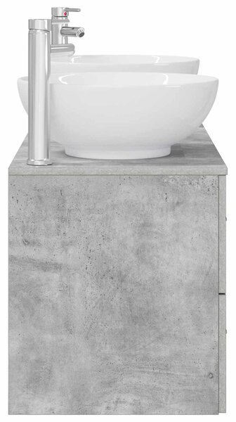 Sada koupelnového nábytku 3 ks Betonově šedá 129 x 44,5 x 80 cm 3405910