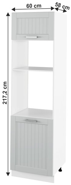 Vestavná skříňka Janne Typ 81 (světle šedá + bílá)