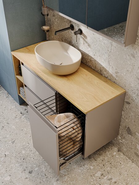 Cersanit Moduo skříňka 59.5x44.7x57 cm pod umyvadlo závěsná béžová S590-103-DSM