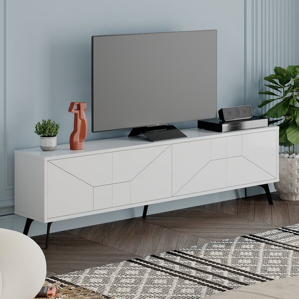 TV stolek/skříňka Duben (Bílá). Akce -25%