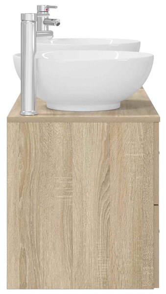 Sada koupelnového nábytku 3 ks Dub sonoma 129 x 44,5 x 80 cm 3405909