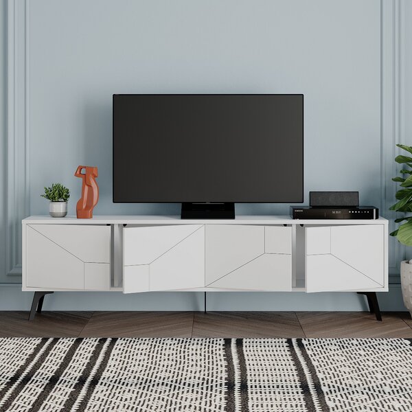 TV stolek/skříňka Duben (Bílá). Akce -25%