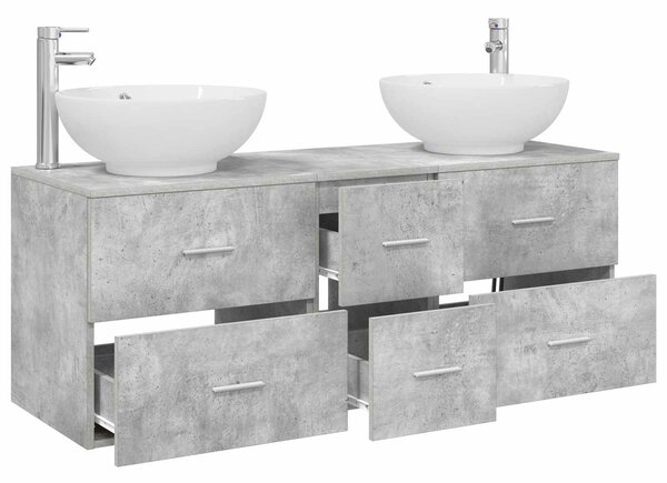 Sada koupelnového nábytku 3 ks Betonově šedá 129 x 44,5 x 80 cm 3405910