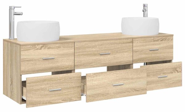 Sada koupelnového nábytku 3 ks Dub sonoma 49,5 x 44,5 x 66 cm 3405917