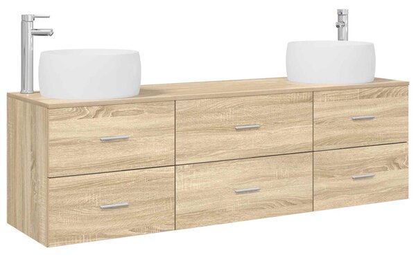 Sada koupelnového nábytku 3 ks Dub sonoma 49,5 x 44,5 x 66 cm 3405917