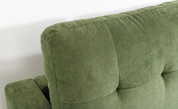 Rohová pohovka STOCKHOLM 220 CM zelená manšestr UNI Nábytek | Obývací pokoj | Sedací soupravy a pohovky | Sedací soupravy | Rohové