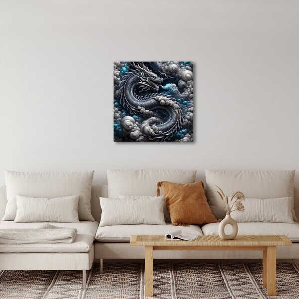 Obraz - Drak v dýmu (30x30 cm)