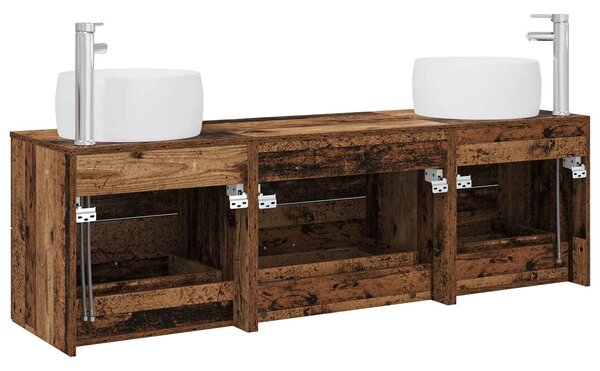 Sada koupelnového nábytku 3 ks Staré dřevo 49,5 x 44,5 x 66 cm 3405921