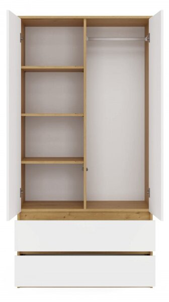 Šatní skříň do předsíně 90 cm TAAVI - dub artisan / bílá