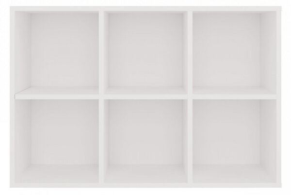 Policový díl 90x60 cm RAINIS 5 - bílý
