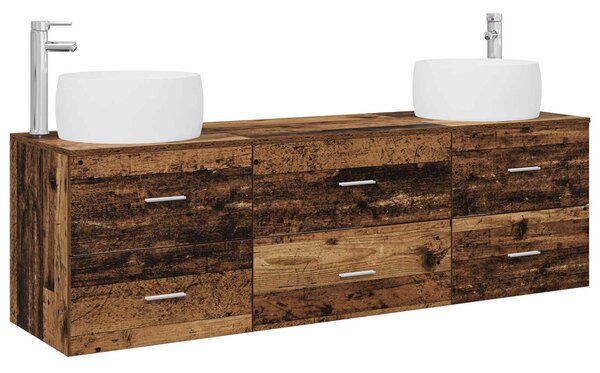 Sada koupelnového nábytku 3 ks Staré dřevo 49,5 x 44,5 x 66 cm 3405921