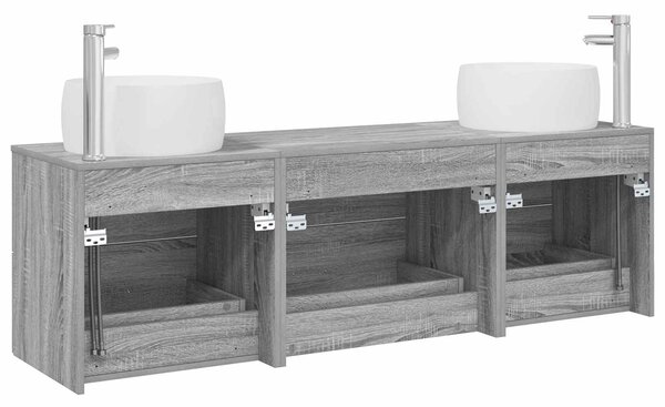 Sada koupelnového nábytku 3 ks Šedý Sonoma 49,5 x 44,5 x 66 cm 3405920