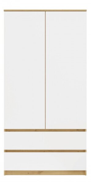 Šatní skříň do předsíně 90 cm TAAVI - dub artisan / bílá
