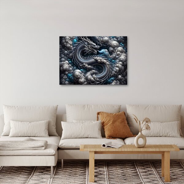 Obraz - Drak v dýmu (70x50 cm)