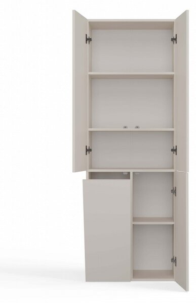 Koupelnová skříňka 60 cm s košem na prádlo ATSO 5 - kašmír