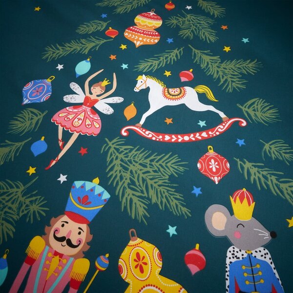 Tmavě zelené povlečení na jednolůžko 135x200 cm Nutcracker – Catherine Lansfield