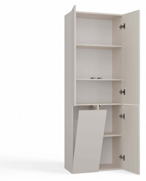 Koupelnová skříňka 60 cm s košem na prádlo ATSO 5 - kašmír
