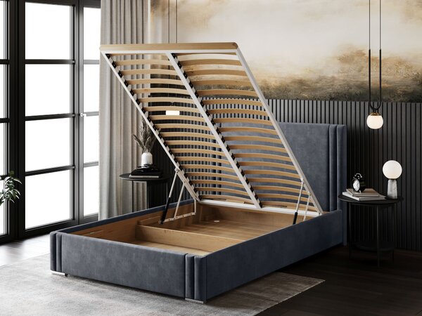 Designová manželská postel 180x200 EMILY 2 - khaki