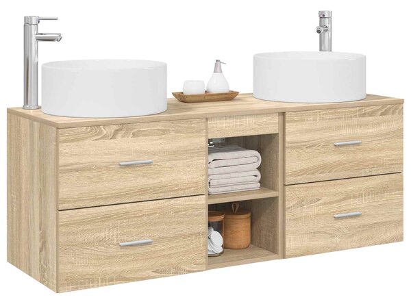 Sada koupelnového nábytku 3 ks Dub sonoma 129 x 44,5 x 80 cm 3405949