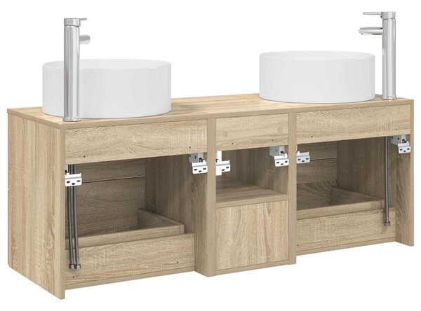 Sada koupelnového nábytku 3 ks Dub sonoma 129 x 44,5 x 80 cm 3405949