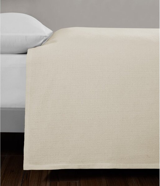 Krémový bavlněný přehoz na dvoulůžko 200x230 cm Serenity – Mijolnir