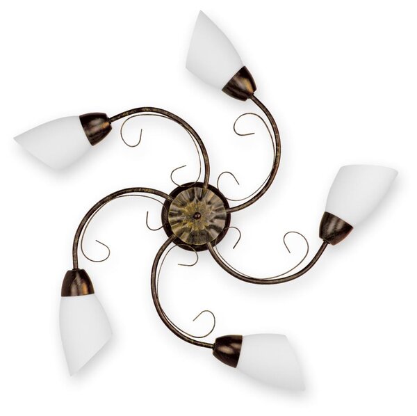 BRILAGI - Stropní svítidlo VINE 5xE27/40W/230V pr. 75 cm patina/mosaz