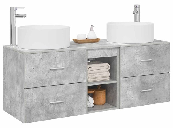 Sada koupelnového nábytku 3 ks Betonově šedá 129 x 44,5 x 80 cm 3405950