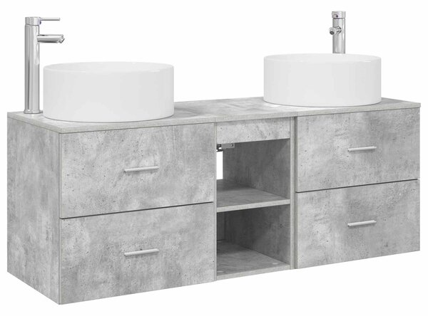 Sada koupelnového nábytku 3 ks Betonově šedá 129 x 44,5 x 80 cm 3405950