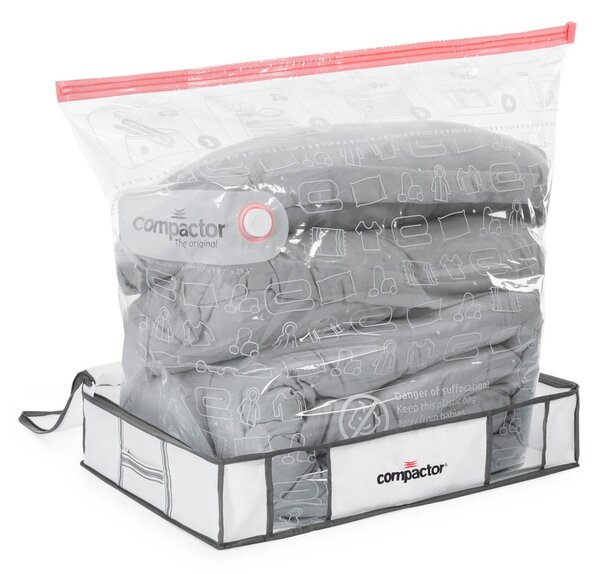 Vakuové vyztužené látkové úložné boxy na oblečení v sadě 3 ks 45x65x15,5 cm Life – Compactor