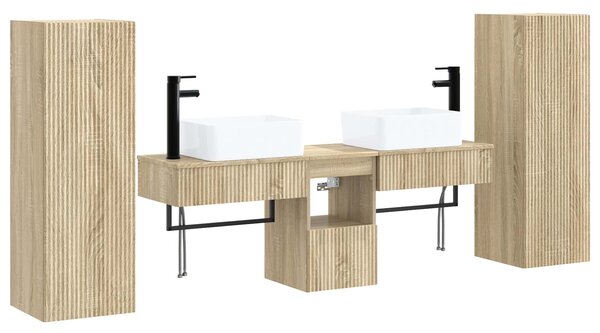 Sada koupelnového nábytku 5 ks Dub sonoma 33 x 34,5 x 100 cm 3405975