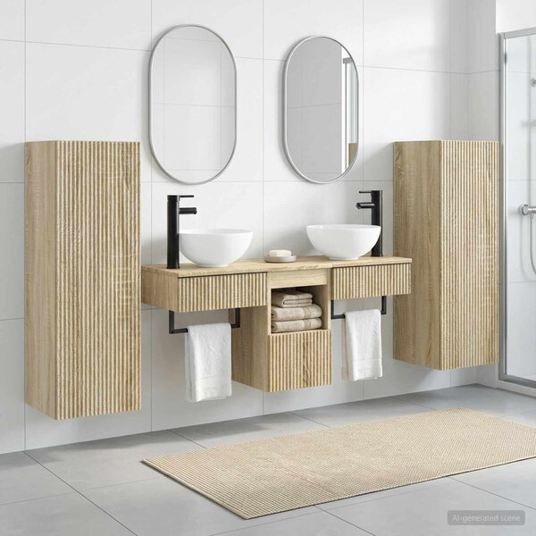 Sada koupelnového nábytku 5 ks Dub sonoma 33 x 34,5 x 100 cm 3405965