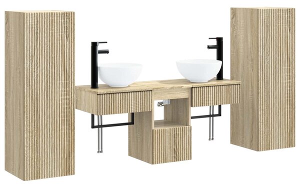 Sada koupelnového nábytku 5 ks Dub sonoma 33 x 34,5 x 100 cm 3405965