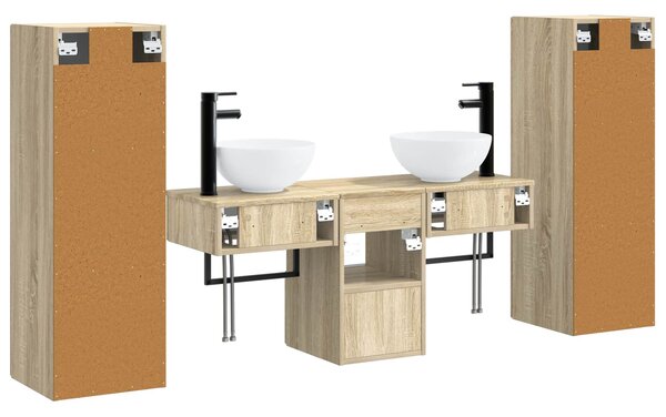 Sada koupelnového nábytku 5 ks Dub sonoma 33 x 34,5 x 100 cm 3405965