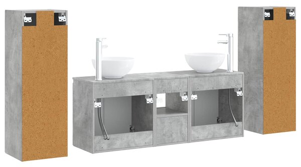 Sada koupelnového nábytku 5 ks Betonově šedá 33 x 34,5 x 100 cm 3405986