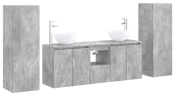 Sada koupelnového nábytku 5 ks Betonově šedá 33 x 34,5 x 100 cm 3405986